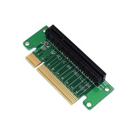 Carte Riser PCI-Express 8X Adaptateur d'angle gauche à 90 degrés Hauteur 1U Serveur d'ordinateur Prise PCIe Protection améliorée Stock Métal