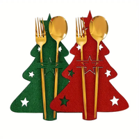 Napperons de Noël en feutre pour la maison, en forme d'étoile et d'arbre, pour la table, décorations de table