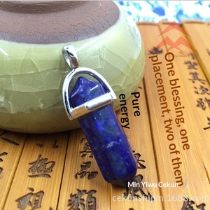 2026Hot Selling Natural Stone Hexagonal Pillar Agate Bullet Necklace Alloy Punk Style <strong>Jewelry</strong> Yiwu Manufacturers Direct <strong>Supply</strong> - Product Image 4