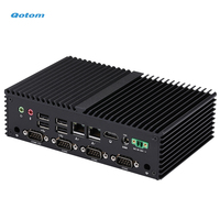 PC Industrial Sin Ventilador Qotom J6412 Serie Q10821X, Doble LAN, 6xCOM, HD+VGA, Gateway IoT 4G/5G, Computadora Integrada DDR4, Arranque Automático