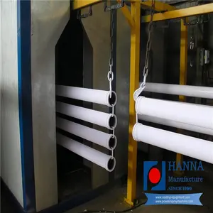 High corrosion protection powder painting both the inner and outer walls of the steel pipes auto vertical powder coating line