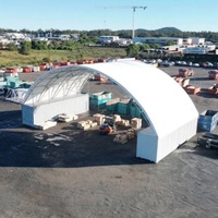 Dôme de conteneur maritime à double treillis 70'x40' 900gsm avec toit imperméable, résistant aux UV et au feu