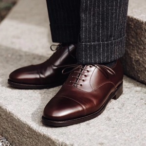Chaussures habillées en cuir véritable pour hommes, style Oxford, à bout pointu, à lacets, couleur unie, pour le bureau et la carrière, toutes saisons - Product Image 2