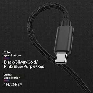Cable de Datos de Carga Rápida Tipo-C para Android, con Trenzado de Nailon y Micro-USB, para Teléfonos Móviles que Admiten Transferencia de Datos - Product Image 3