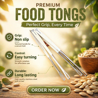 Pinces à nourriture en acier inoxydable à long manche, qualité alimentaire, pince à pain pour la cuisine, la friture, le grillage, les accessoires de barbecue
