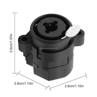GLOBALTONE Combo XLR Soket 6.35mm 7P + Jack Stereo TS/TRS 1/4" Terminal Solder Panel Mount Audio dengan Saklar Internal Hitam