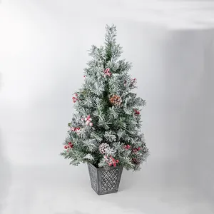Альпийская искусственная Фея падающая белая Снежная декорация ПВХ Флокированная Рождественская елка