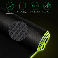 Alfombrillas de Ratón RGB para Juegos, Personalizadas, con 14 Luces, de Goma, Alfombrilla de Escritorio LED, Tapis de Souris, Mousepads RGB