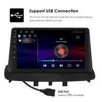 Autoradio GPS Android Auto Carplay 9 pouces pour Renault Logan 3 Megane 3 2008~2014 Fluence 2009+ avec BT USB
