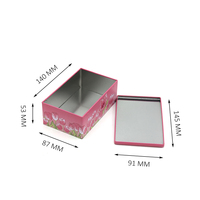 Boîte à biscuits rectangulaire personnalisée de qualité alimentaire, série d'emballages cadeaux de mariage, ensemble métallique pour biscuits, bonbons, chocolat