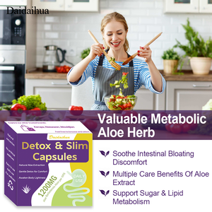 Complément alimentaire quotidien d'enzymes digestives Daidaihua en capsules, aloe vera, soutient le nettoyage intestinal, un métabolisme sain <span class=keywords><strong>pour</strong></span> les hommes et les femmes adultes - Product Image 4