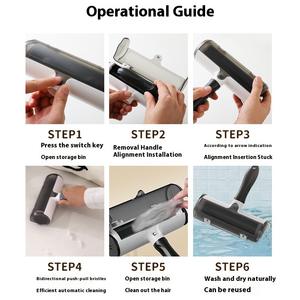 NOUVEAU Outil de dépoussiérage en plastique réutilisable de luxe <span class=keywords><strong>pour</strong></span> animaux de compagnie - Portable Multi-surfaces <span class=keywords><strong>pour</strong></span> chats chiens meubles canapé vêtements - Product Image 2