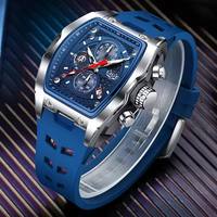 2025 Terbaru untuk 89194 Jam Tangan Pria Kronograf Quartz Tali Silikon 20mm Tahan Air 3BAR Mewah Sport