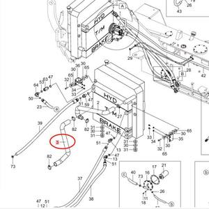 Tuyau d'eau Doosan pour D110S D130S avec radiateur de moteur De08, tuyau d'entrée et de sortie, pièce de rechange 420109 00385 - Product Image 5