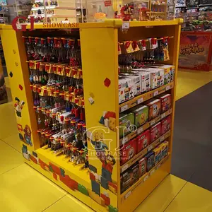 Vendita al dettaglio personalizzata negozio di giocattoli Design bambini Building Block Display scaffalature Stand moderno Mini Pop Up negozio Interior Design
