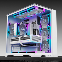 Ventilador de PC XINMAI Blanco de 120 mm ARGB PWM con Espejo Infinito, 5V 3 Pines, Silencioso, RGB, para Computadoras de Juego