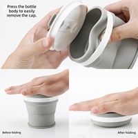 Gobelet pliable en silicone de qualité alimentaire, pour l'extérieur, le bureau, les voyages, le camping, utilisation portable, anti-fuite, sans BPA