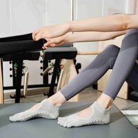 Nouvelle Arrivée Été ODM TOESOX Alternative Chaussettes de Sport Antidérapantes à Cinq Doigts, Sans Talon, Tie-Dye Dégradé pour Yoga