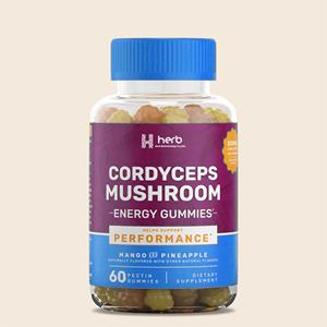 OEM/ODM Private Label Natural Mushroom Supplement Gummy Ashwaganda Energy Focus Private Label Vegan Ashwagandha Mushroom <b>Gummies</b> - Product Image 1