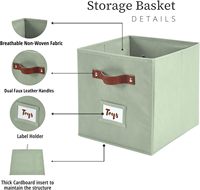ANQI lot de 6 poignées en PU fabriquées en usine de bonne qualité bacs de rangement durables cubes de rangement boîtes de rangement pour livres