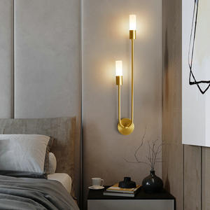 Nordic Style All-Copper Wall Lamp for Living Room TV Background Bedroom <b>Retro</b> Staircase Simple Design for Bedside & Hallway - Product Image 3