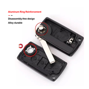 Clé télécommande pliable Heart Horse à 3 boutons 433 MHz avec puce ID46 / PCF7961 pour Citroën Berlingo <span class=keywords><strong>Picasso</strong></span> Xsara avec pile CR2032 - Product Image 3