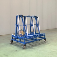 SANDE Chariot de transport pour dalles de pierre et de granit, avec cadre inférieur amovible et support en A