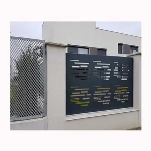 Valla de Metal decorativa personalizada para exteriores, pantalla de privacidad, diseños de valla de Metal, paneles de paneles tallados con láser