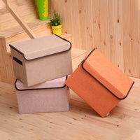 Boîte de rangement pliable avec couvercle, grande capacité, multifonction, bac d'entrepôt en tissu, tiroir pour articles divers