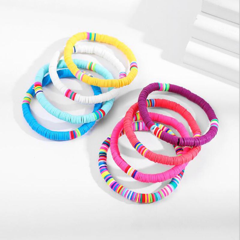 Оптовая продажа, 6 мм бусины Heishi сделай сам, плоские бусины из полимерной глины ручной работы, бусины для браслетов, подвески для маркировки ювелирных изделий