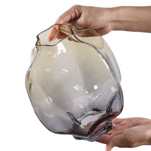 Florero Moderno de Vidrio Esmerilado Marrón en Forma de Linterna para Mesa, Recipiente para Agua, Decoración del Hogar - Product Image 5