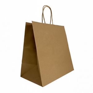 LH Low MOQ Custom Logo Factory Promotion Wholesale Eco-Friendly Biodegradable Recyclable Luxury Kraft Shopping Paper <b>Bags</b> Cotton - Product Image 5