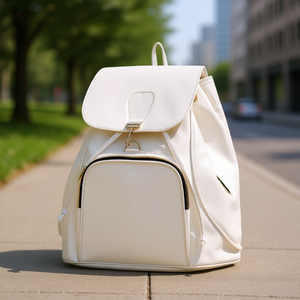 Mochila de Cuero PU Blanca para Mujer Fana Jezabel, 15L, Moderna, para Uso Diario, Bolso de Hombro, Ligera, Forma Cuadrada, para Verano - Product Image 2