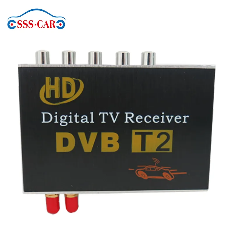 TV Kép Tuner Tốc Độ Cao Xe DVB T2 Thu TV Kỹ Thuật Số Set Top Box Với USB, HD, 4 Video Đầu Ra