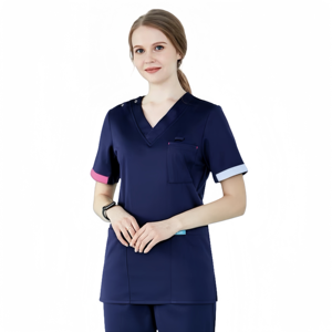 Uniformes exfoliantes de enfermería para mujer de primera calidad, <span class=keywords><strong>tela</strong></span> de LICRA suave OEM personalizable con función lavable impermeable, conjunto exfoliante de nuevo estilo - Product Image 3