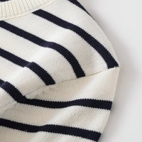 PB&ZA Femme 2026 Nouvelle Collection Automne – Pull Chic à Manches Longues, Col Rond, Rayé, Tricoté, Décontracté et Simple