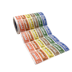 Il pacchetto di etichette adesive in rotolo di vinile con Logo personalizzato stampato utilizza un <span class=keywords><strong>adesivo</strong></span> per etichette rotonde di ringraziamento - Product Image 4