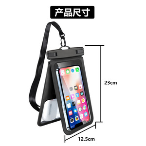 Bolsa impermeable para teléfono de 12 pulgadas transparente con bolsillo interior para uso en exteriores, natación, rafting y playa - Product Image 4