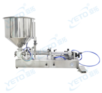 Digne de confiance usine chinoise tête unique 30L trémie Horizontal pneumatique Piston visqueux cosmétiques crème bouteille Machine de remplissage