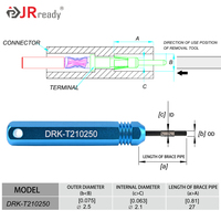 Outil d'insertion et d'extraction de bornes industrielles DRK-T210250 pour connecteurs électroniques, en acier inoxydable 440C, manuel