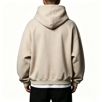 Sweat-shirt à capuche en coton pour homme, surdimensionné, avec logo personnalisé, appliqué et broderie, vente en gros
