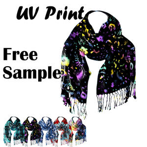 Neue Leichte Traditionelle Pashmina-Schals, UV-bedruckt, Baumwolle, Polyester oder Kaschmir, Georgette-Viskose, im Dunkeln leuchtender Schal & Tuch - Product Image 2