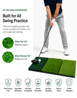 Tapis de frappe de golf 3-en-1 en gros certifié SGS – Tapis d'entraînement de golf pour débutants, idéal pour la pratique intérieure et extérieure
