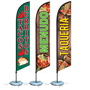 <span class=keywords><strong>Oriflamme</strong></span> 3,5 m Banderas de plumas personalizadas Banderín Publicidad Banner al aire libre para playa Rollo de pollo Comida Bandera de plumas Base incluida - Product Image 5