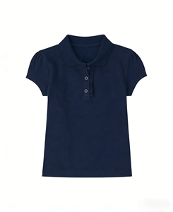 <span class=keywords><strong>Polo</strong></span> a tinta unita con volant personalizzate per bambine 2-12 anni, top uniformi scolastiche per bambini, magliette <span class=keywords><strong>polo</strong></span> personalizzate per bambine - Product Image 5