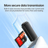 Lector de Tarjetas SD y TF USB 2.0 al por Mayor, Adaptador de Memoria Flash Externo de Alta Velocidad, de Plástico, con una Sola Ranura, para PC, Escritorio y Automóvil