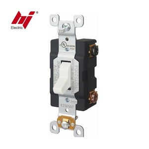 20A 120V-277V Interruptor de luz de palanca de doble Polo Interruptor de pared con cable lateral Solo color blanco/negro - Product Image 1
