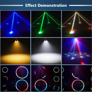 ไฟสปอตไลท์แบบเคลื่อนที่ 100W 6 หัว พร้อมรีโมทคอนโทรล ลวดลายสีสันสดใส ไฟแฟลช ไฟเลเซอร์ DMX สำหรับงานดีเจ ดิสโก้ <span class=keywords><strong>คาราโอเกะ</strong></span> ปาร์ตี้ - Product Image 5