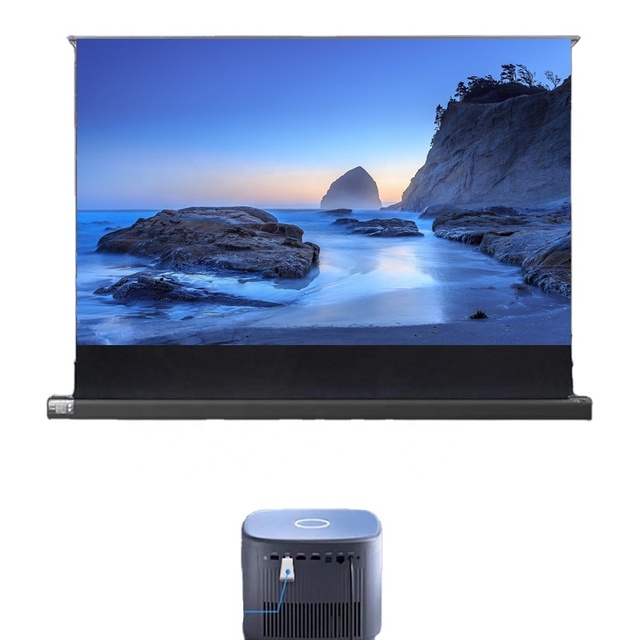 120 Inch Electric Floor Rising Projector Screen ALR Projection Screen for Home/Office Electric Projector Screen 8K 4K 3D UHD