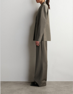 Elegant Taupe Double Breasted women's blazer, Tailored Slim Fit <b>Office</b> Business Jacket, Versatile Classic Suit Coat - Product Image 2